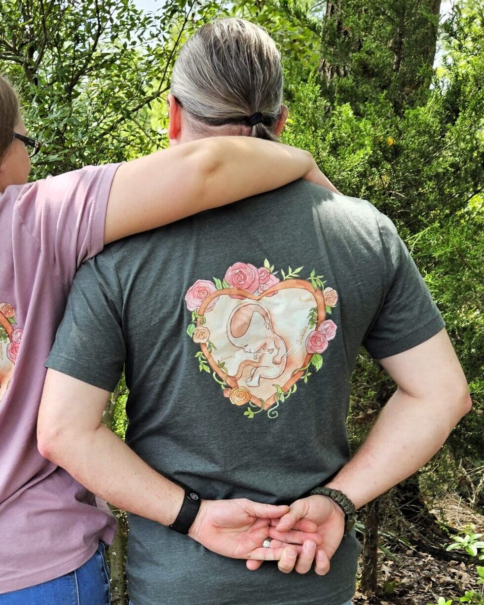 T-shirt Forest Green With Gold Lettering