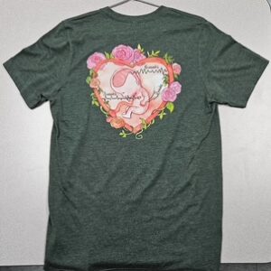 T-shirt Forest Green With Black Lettering