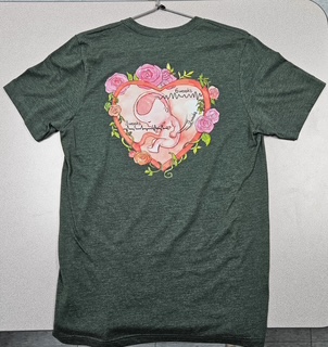 T-shirt Forest Green With Black Lettering